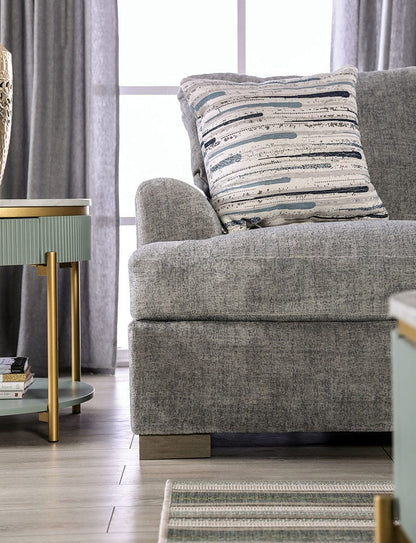 Furniture of America - Leytonstone Sofa + Loveseat in Gray - SM1208-2PC View 5
