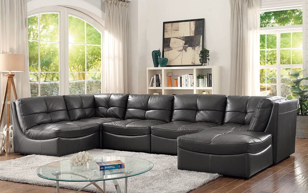 Furniture of America - Libbie 6 Pc. Modular Seating Set in Gray - CM6456-SET View 1