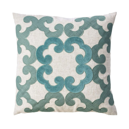 Furniture of America - Lily 20" X 20" Pillow Set of 2 in Beige/Teal - PL8005-2PK View 1