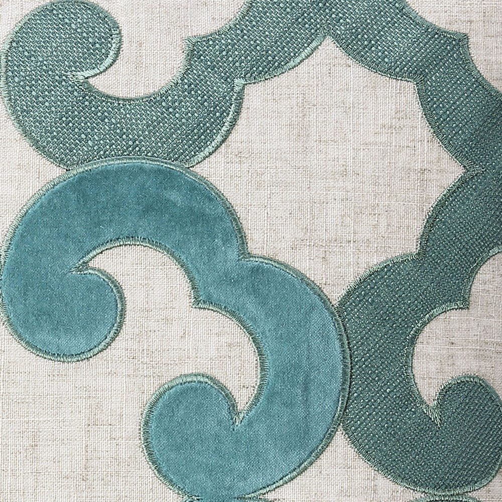 Furniture of America - Lily 20" X 20" Pillow Set of 2 in Beige/Teal - PL8005-2PK View 2