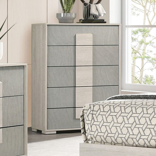 Furniture of America - Lincolt Chest in White Wash/Stone Gray - FM7201WH-C View 1