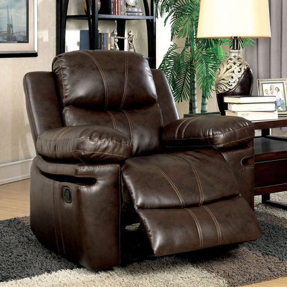 Furniture of America - Listowel Recliner in Brown - CM6992-CH View 1