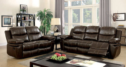 Furniture of America - Listowel Sofa + Loveseat + Chair in Brown - CM6992-3PC View 1