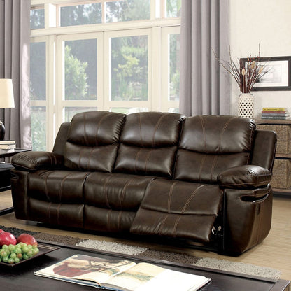 Furniture of America - Listowel Sofa + Loveseat + Chair in Brown - CM6992-3PC View 2