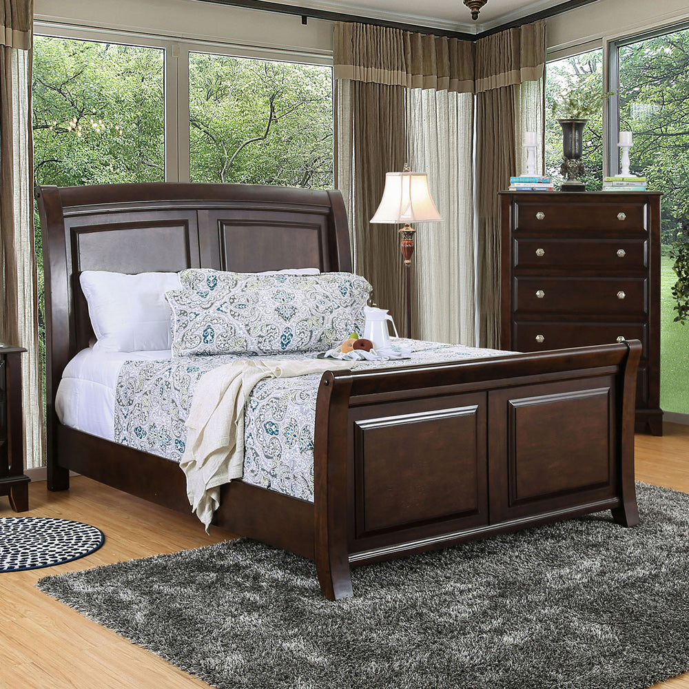 Furniture of America - Litchville Cal.King Bed in Brown Cherry - CM7383CK-BED View 1
