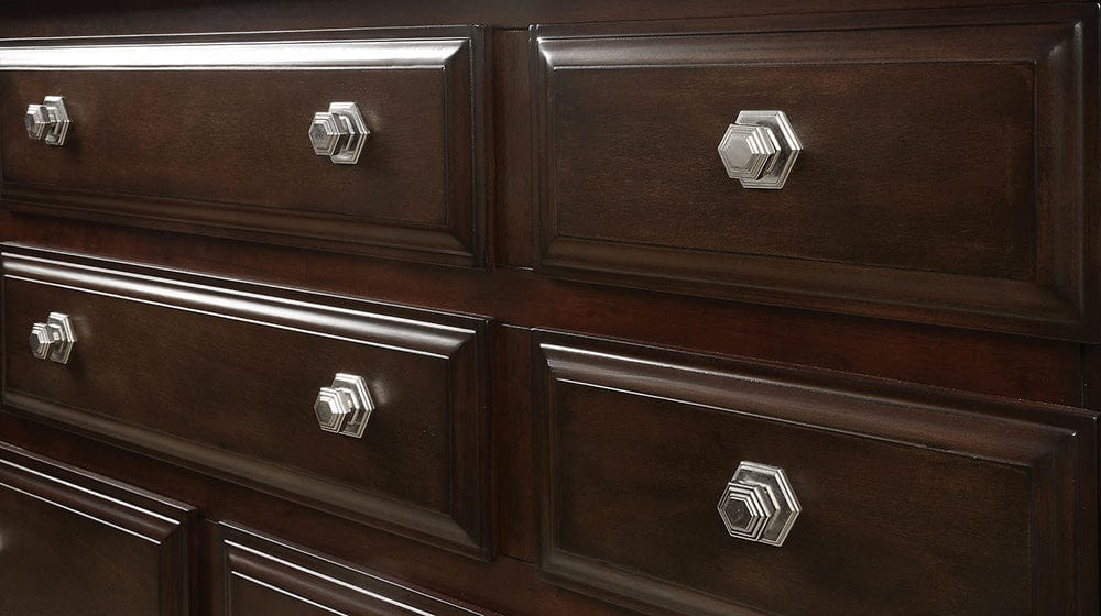 Furniture of America - Litchville Dresser in Brown Cherry - CM7383D View 2