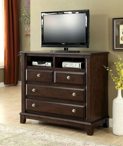 Furniture of America - Litchville Media Chest in Brown Cherry - CM7383TV View 1