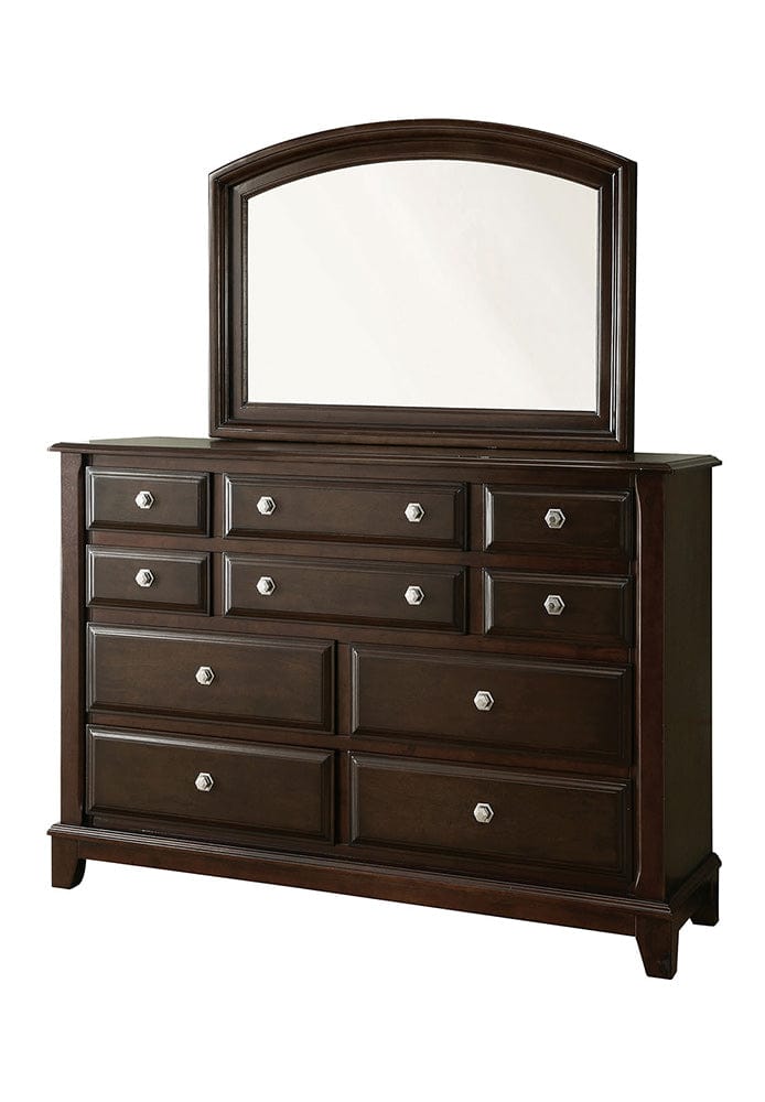 Furniture of America - Litchville Mirror in Brown Cherry - CM7383M View 2