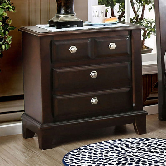 Furniture of America - Litchville Nightstand in Brown Cherry - CM7383N View 1