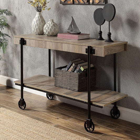 Furniture of America - Lobb Sofa Table in Natural Tone/Black - CM4217A-S View 1
