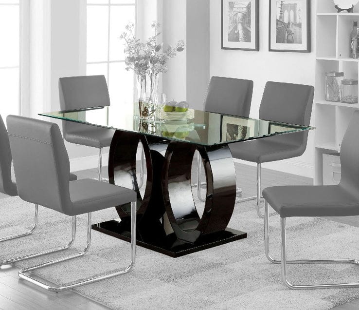 Furniture of America - Lodia I Dining Table in Black - CM3825BK-T-TABLE View 1