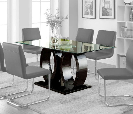 Furniture of America - Lodia I Dining Table in Black - CM3825BK-T-TABLE View 1