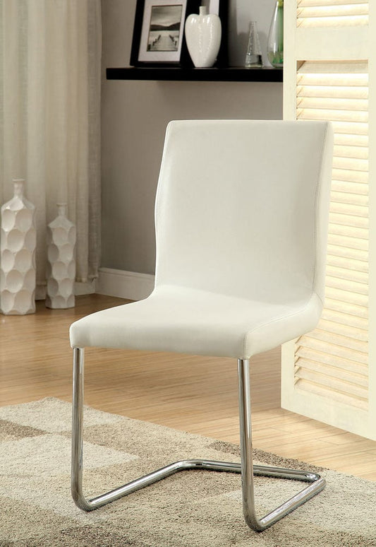 Furniture of America - Lodia I Side Chair in White - CM3825WH-SC-2PK View 1