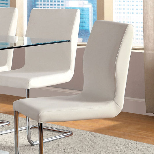 Furniture of America - Lodia I Side Chair in White - CM3825WH-SC-2PK View 2