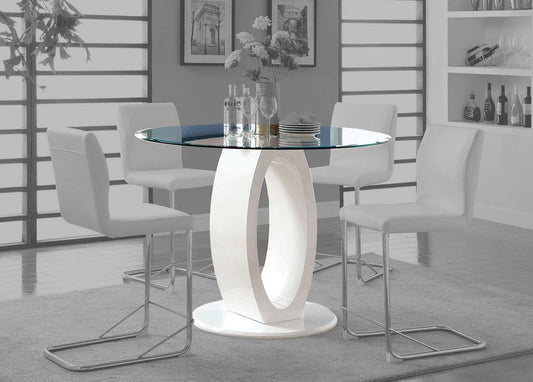 Furniture of America - Lodia Ii Round Counter Ht. Table in White - CM3825WH-RPT-TABLE View 1
