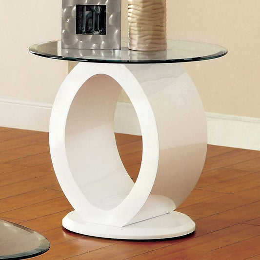 Furniture of America - Lodia Iii End Table in White - CM4825WH-E View 1