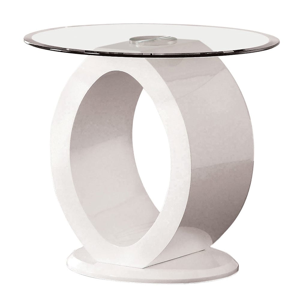 Furniture of America - Lodia Iii End Table in White - CM4825WH-E View 2