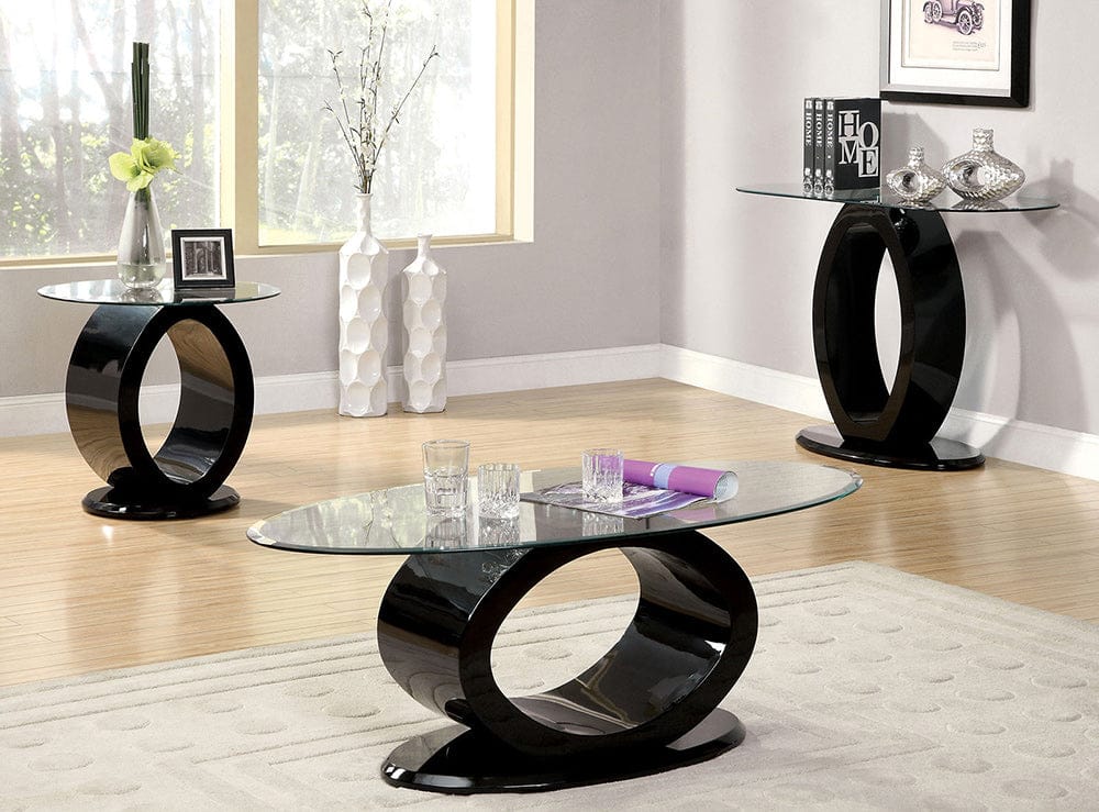 Furniture of America - Lodia Iii Sofa Table in Black - CM4825BK-S View 2