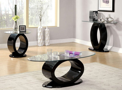 Furniture of America - Lodia Iii Sofa Table in Black - CM4825BK-S View 2