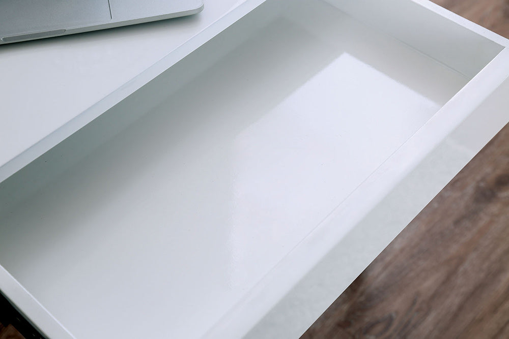 Furniture of America - Loke Computer Desk in White/Chrome - CM-DK5204 View 3