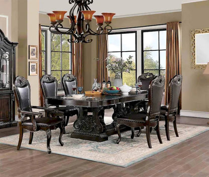 Furniture of America - Lombardy - 6 Pc. Dining Table Set (2AC+4SC) - CM3146T-7PC view 1