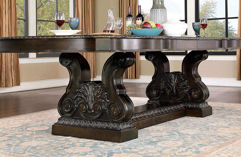 Furniture of America - Lombardy Dining Table in Walnut - CM3146T-TABLE View 2