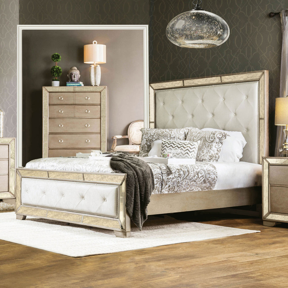 Furniture of America - Loraine Queen Bed in Champagne - CM7195Q-BED View 1