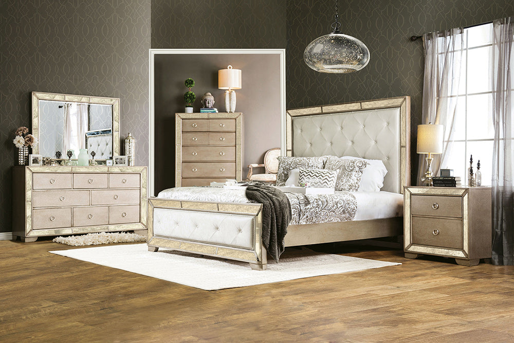 Furniture of America - Loraine Queen Bed in Champagne - CM7195Q-BED View 2