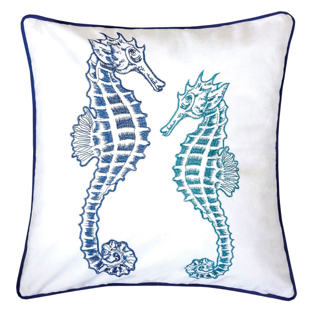 Furniture of America - Lorrie 20" X 20" Pillow Set of 2 in White/Blue - PL8077-2PK View 1