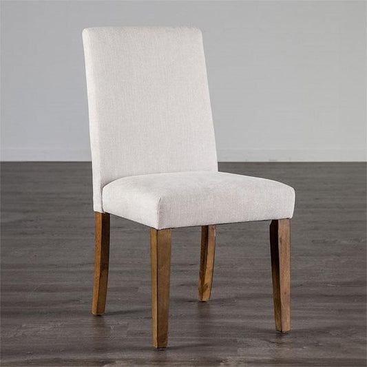 Furniture of America - Losone Side Chair Set of 2 in Brown/White - FM3422WH-SC-2PK View 1