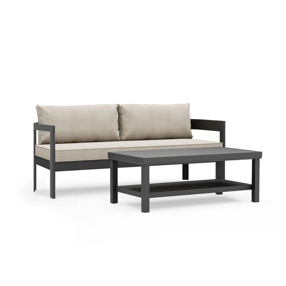 Furniture of America - Lotus Sofa & Coffee Table Set in Black/Light Brown - GM-1049BK-2PK View 1
