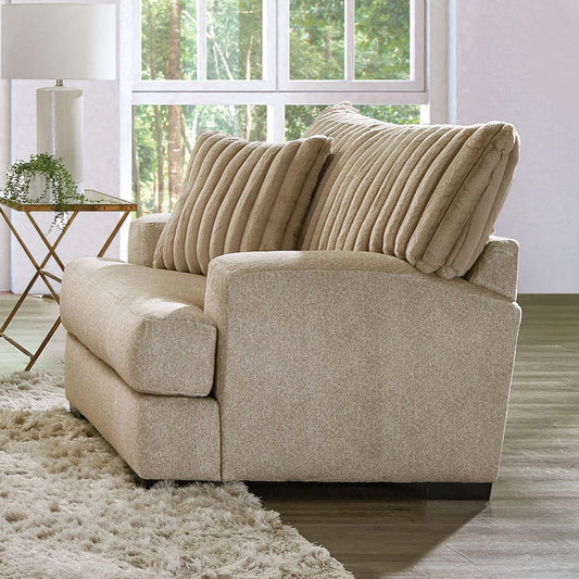 Furniture of America - Loughlin Chair in Light Brown - SM5193-CH View 2