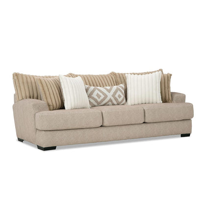 Furniture of America - Loughlin Sofa + Loveseat in Light Brown - SM5193-2PC View 2