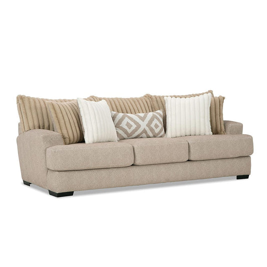 Furniture of America - Loughlin Sofa + Loveseat in Light Brown - SM5193-2PC View 2