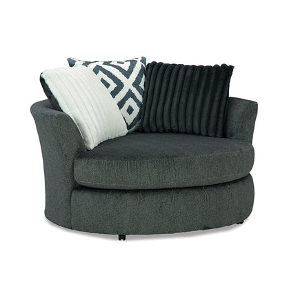 Furniture of America - Loughlin Swivel Chair in Gun Metal - SM5195-CH-SW View 2