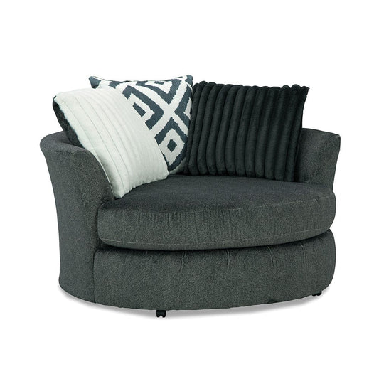 Furniture of America - Loughlin Swivel Chair in Gun Metal - SM5195-CH-SW View 2