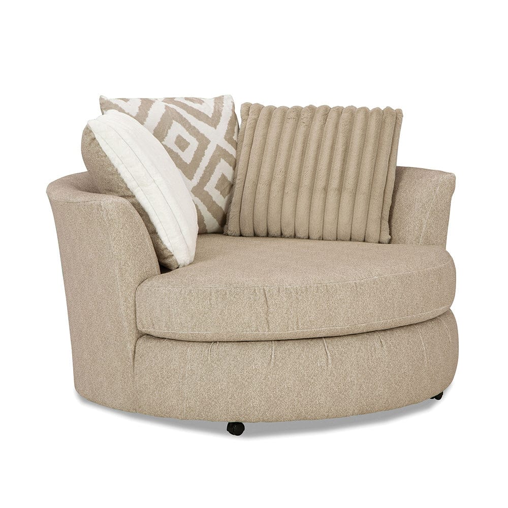 Furniture of America - Loughlin Swivel Chair in Light Brown - SM5193-CH-SW View 2