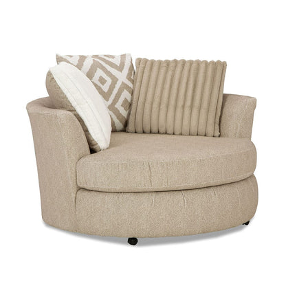 Furniture of America - Loughlin Swivel Chair in Light Brown - SM5193-CH-SW View 2