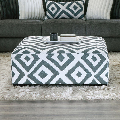 Furniture of America - Loughton Ottoman in Gun Metal/Ivory - SM5195-OT View 1
