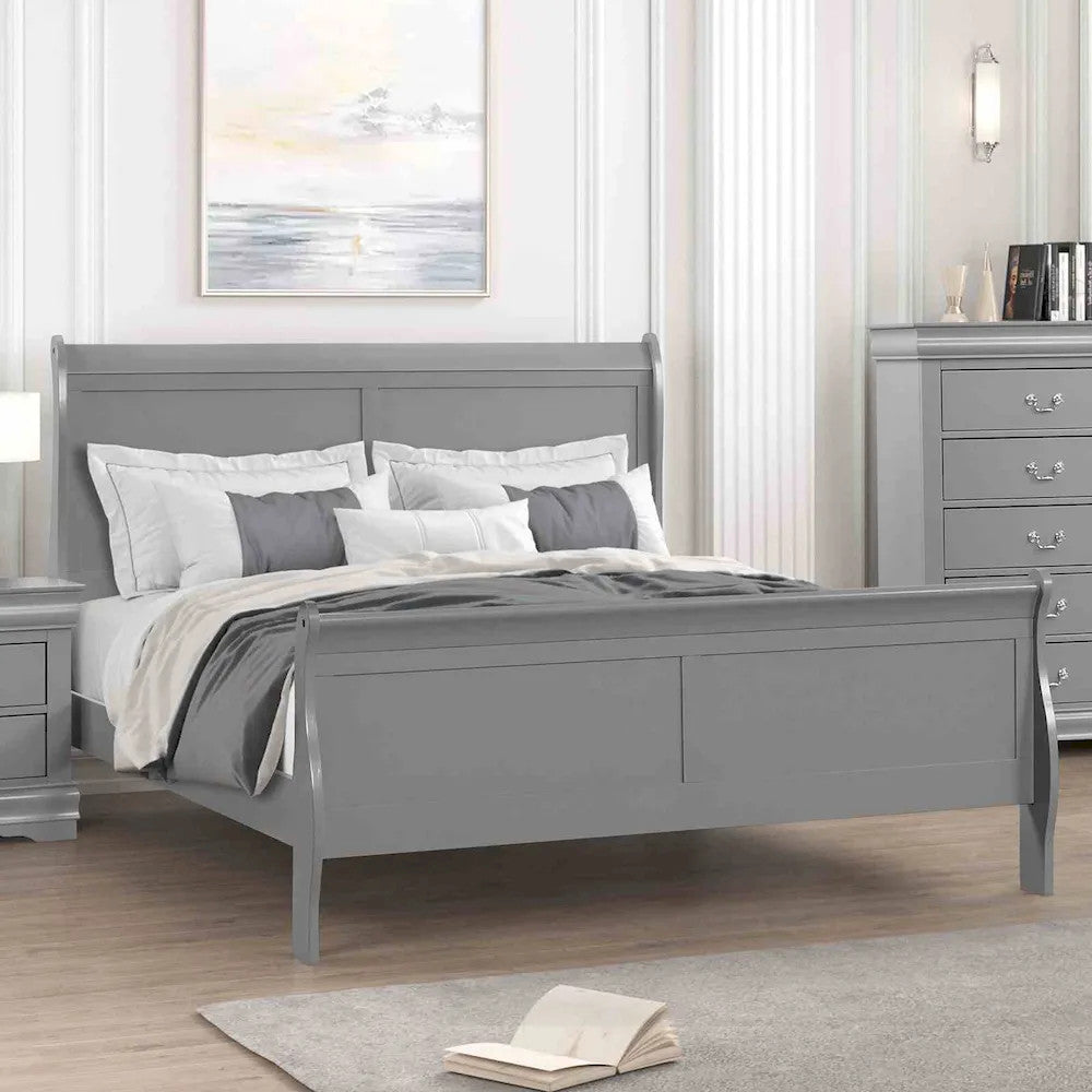 Furniture of America - Louis Philippe - 3 Pc. Queen Bedroom Set - Gray - FM7866GY-Q-4PC view 2