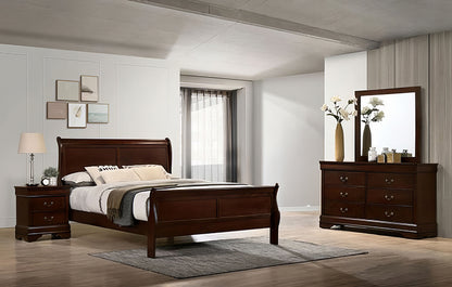 Furniture of America - Louis Philippe - 4 Pc. Queen Bedroom Set w/ 2NS - Dark Cherry - FM7866CH-Q-5PC-2NS view 1