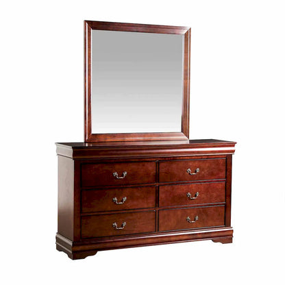 Furniture of America - Louis Philippe - 4 Pc. Queen Bedroom Set w/ 2NS - Dark Cherry - FM7866CH-Q-5PC-2NS view 3