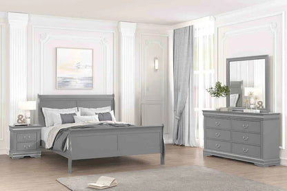 Furniture of America - Louis Philippe - 4 Pc. Queen Bedroom Set w/ 2NS - Gray - FM7866GY-Q-5PC-2NS view 1