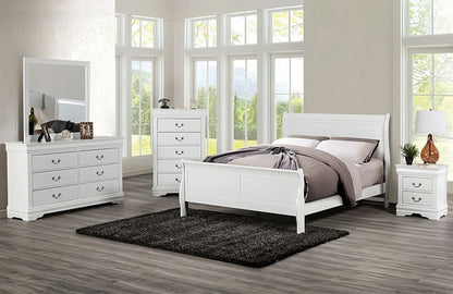 Furniture of America - Louis Philippe - 4 Pc. Queen Bedroom Set w/ Chest - FM7866WH-Q-5PC-CHEST view 1