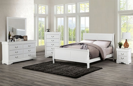 Furniture of America - Louis Philippe - 4 Pc. Queen Bedroom Set w/ Chest - FM7866WH-Q-5PC-CHEST view 1