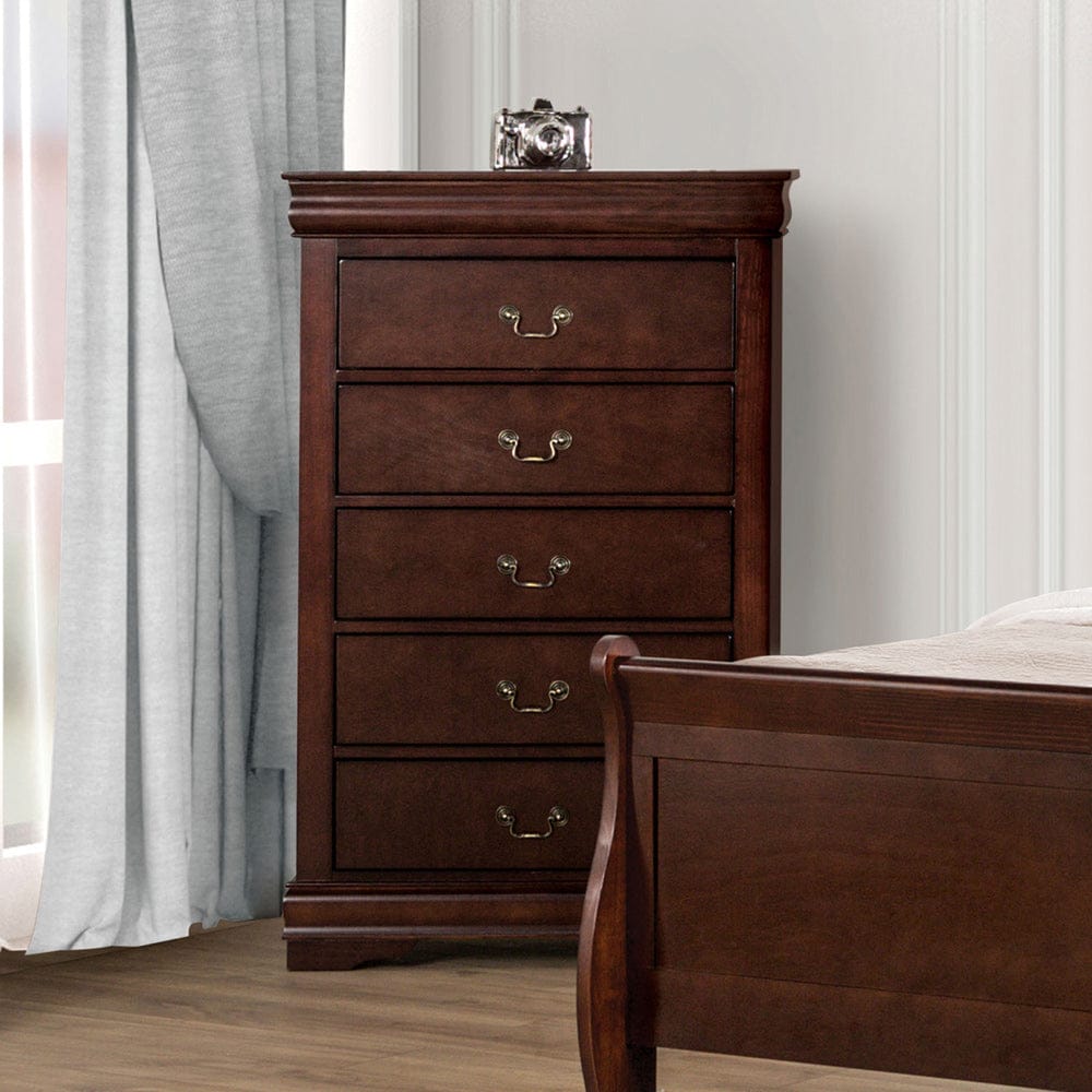 Furniture of America - Louis Philippe Chest in Dark Cherry - FM7866CH-C View 1