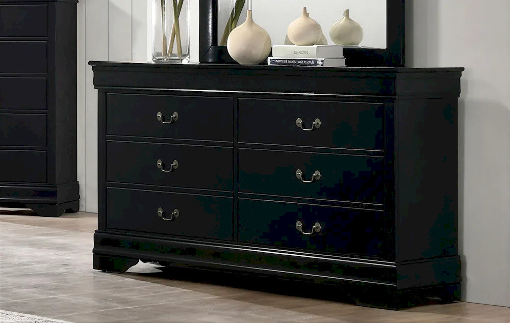 Furniture of America - Louis Philippe - Dresser, Black - FM7866BK-D view 1