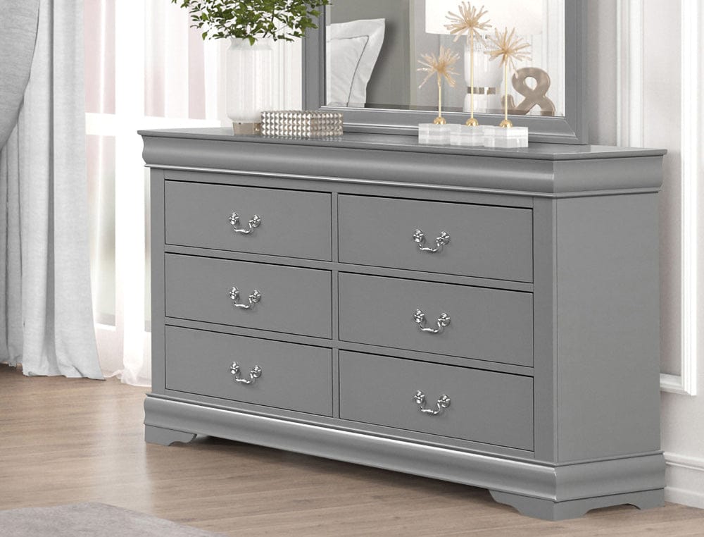Furniture of America - Louis Philippe Dresser in Gray - FM7866GY-D View 1