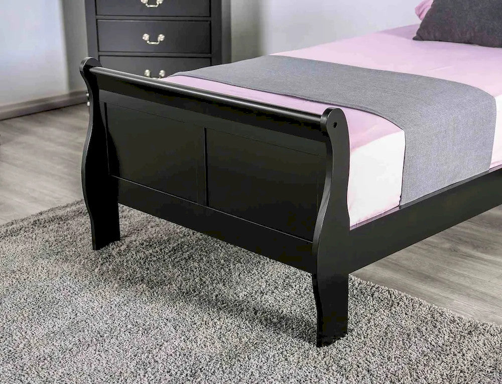 Furniture of America - Louis Philippe - Full Bed, Black - FM7866BK-F-BED view 2
