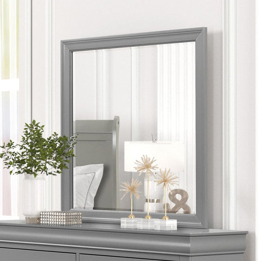 Furniture of America - Louis Philippe Mirror in Gray - FM7866GY-M View 1